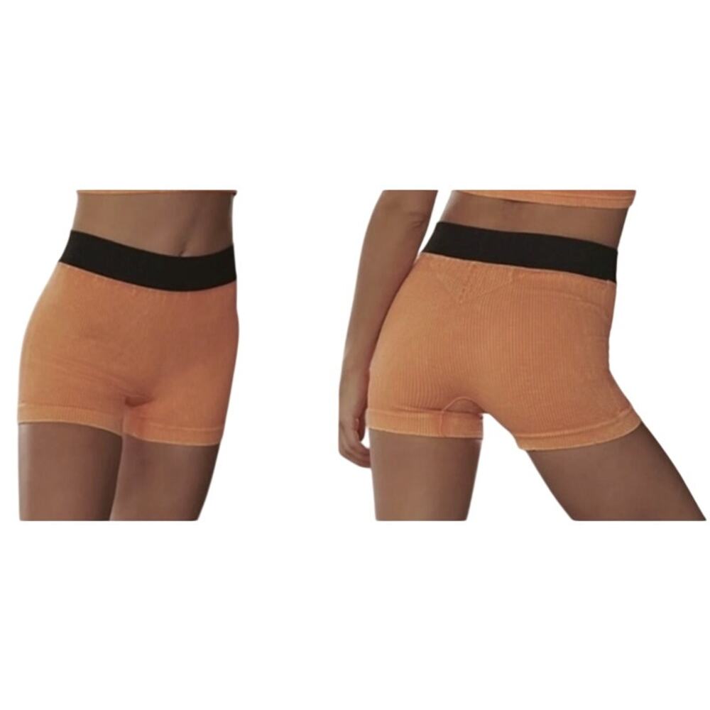 Free People Movement FP Seamless Shorts 8825 Peach Horizon Size M/L Yoga Workout